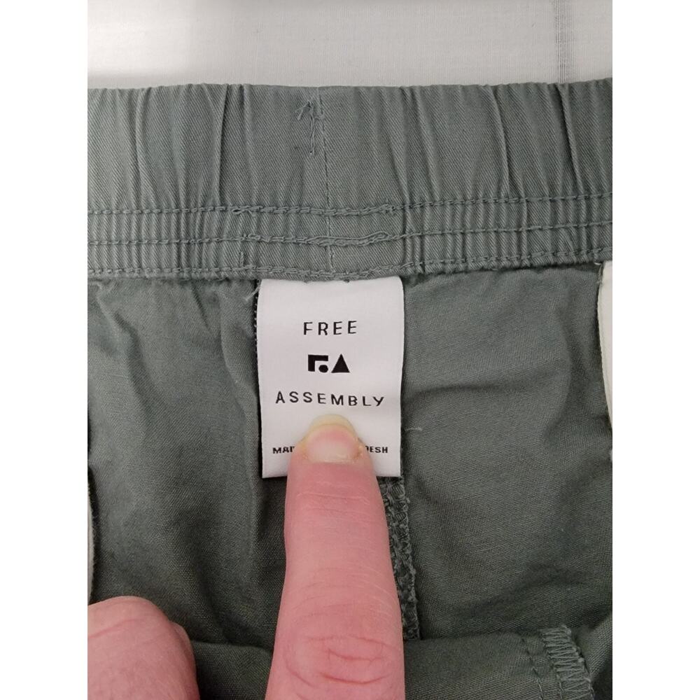 Free Assembly Men's Pull-On Shorts Elastic Waist Drawstring Green S - Picture 3 of 7